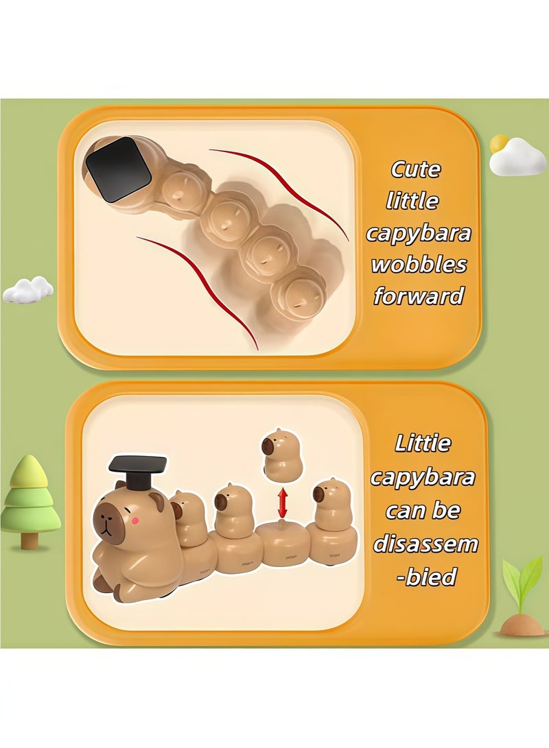 capybara Press and Go Car Toys,Capybara Press-and-Go Car Toys,Cartoon Inertia Sliding Toys,Fun Forest Animal Pressure Car,Battery-Free Press Mechanism | Long-Distance Gliding | Soft Rubber Wheels Anti-Slip & Durable,Best Gifts for Boys and  Grils,For Toddlers 1+ - Image 3